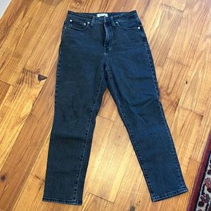 Madewell curvy perfect vintage jean size 27 black denim